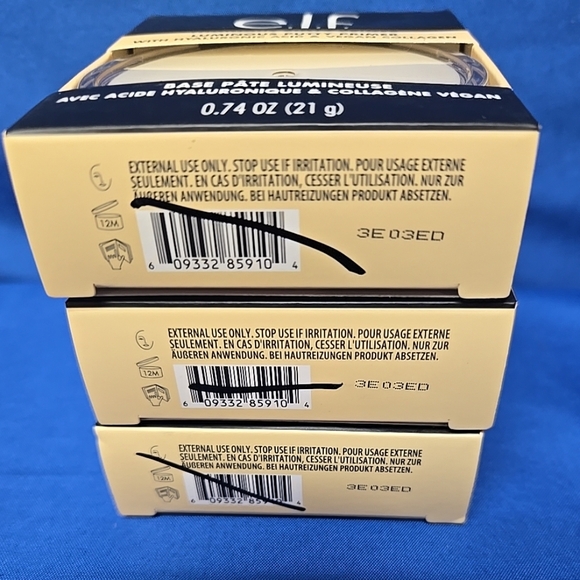 3pc Lot Elf Luminous Putty Primer With Hyaluronic Acid & Vegan Collagen 85910 - Picture 8 of 8